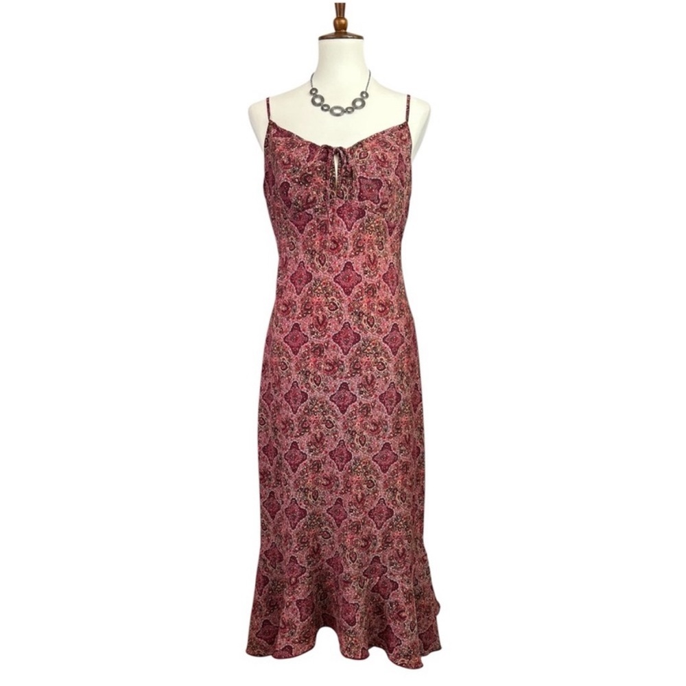 Vintage 90s DBY Ltd. Pink Paisley Women's Dress